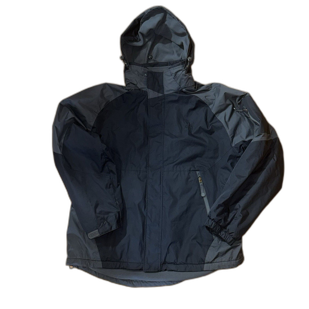 NordicTrack Men's Hooded Winter Performance Ski Jacket Black/Gray Size XL